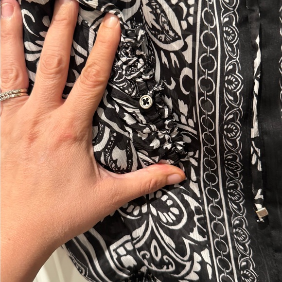 White House Black Market Monochrome Paisley Dress - Picture 9 of 11